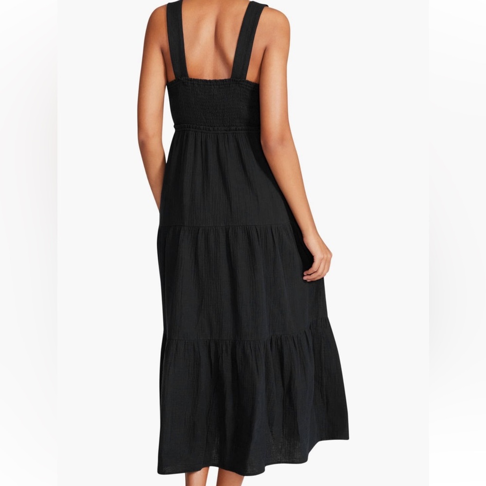 Steve Madden black tiered Amira dress EUC